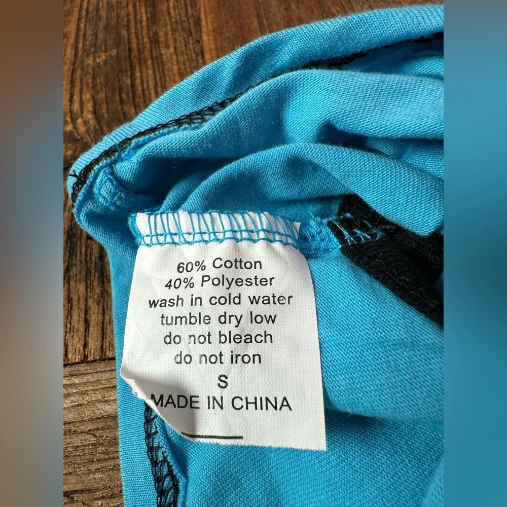 Spirit Blue Dog Shirt with Black and White Suspenders Design